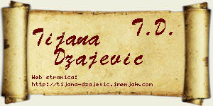 Tijana Džajević vizit kartica